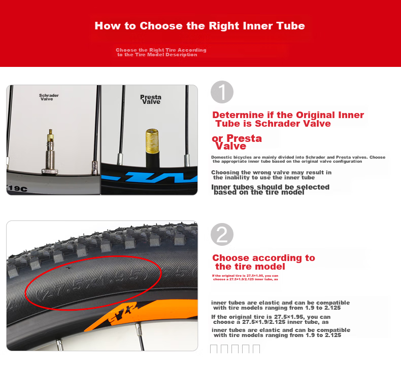 KENDA K1082 Mountain Bike Tire, 27.5*1.75 Inner And Outer Tube, Presta Valve Inner Tube, Butyl Rubber, Pressure-Resistant, Smooth-Treaded Tire 4