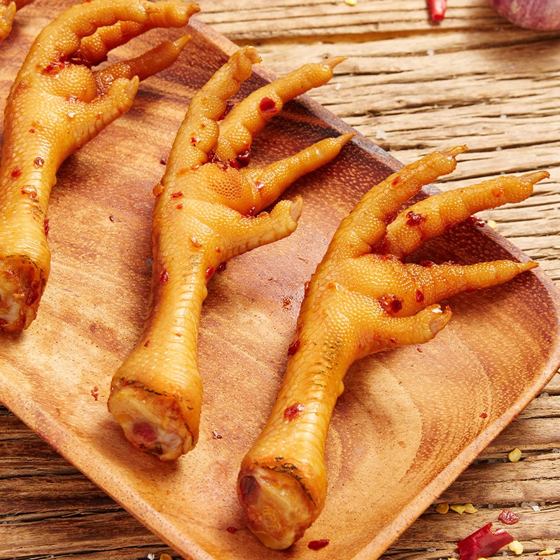 无穷即食鸡爪零食小吃凤爪烤鸡爪蜂蜜味60g袋装共3独立小包