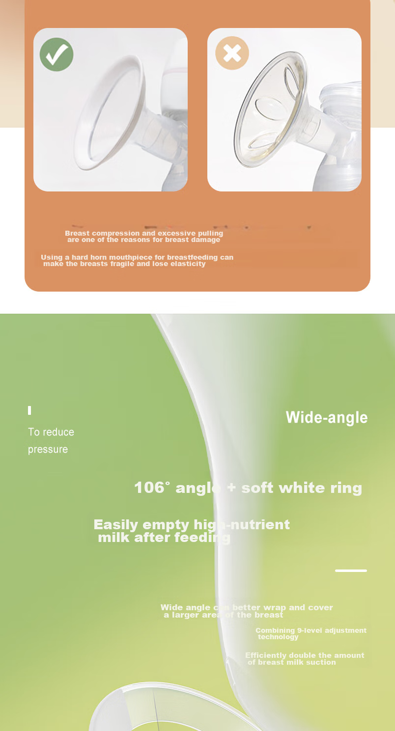 Missbaby Electric Breast Pump, Portable All-In Breast Pump, Milk Collector, High Suction Power, Fully Automatic Milk Extraction Machine 5