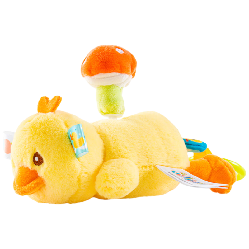 Jollybaby Cute Pet Spinning Toy with Pull Rope, Can Be Chewed And Soothing, Toy for Babies 0-1 Year Old, Duck Spinning Toy