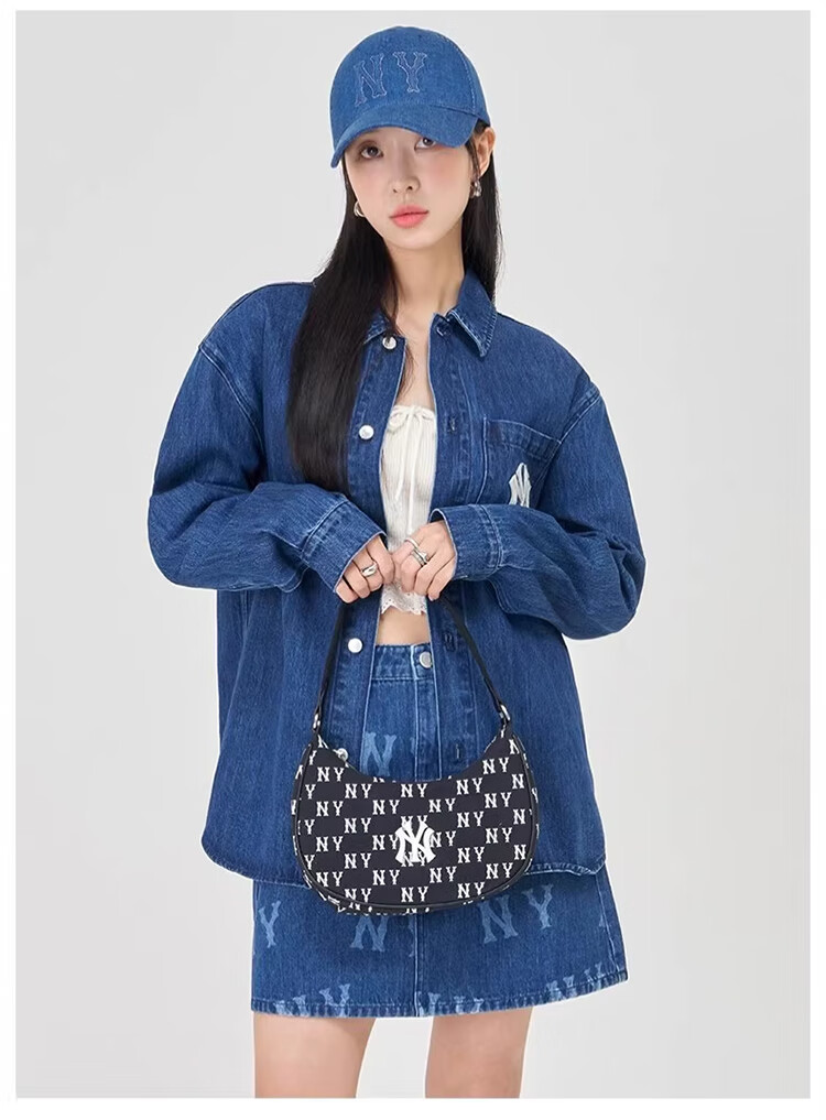MLB Vintage Floral Pattern Crossbody Bag, Versatile Commuter Bag, Birthday Gift, 3ABQS014N-50CGL 12