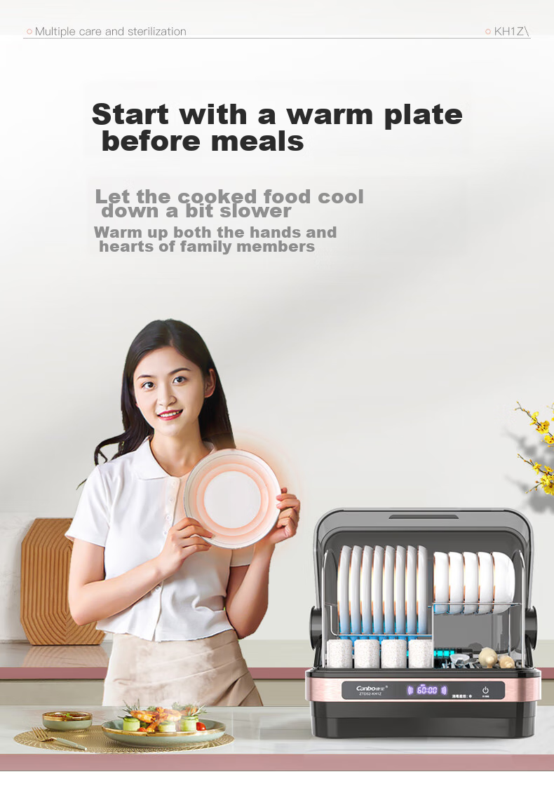 Canbo Disinfection Cabinet, Home Small Countertop Dish And Chopstick Sterilizer, UV Drying, No Draining Required, Mini Kitchen Disinfection Bowl Cabinet ZTD32-KH1Z 11
