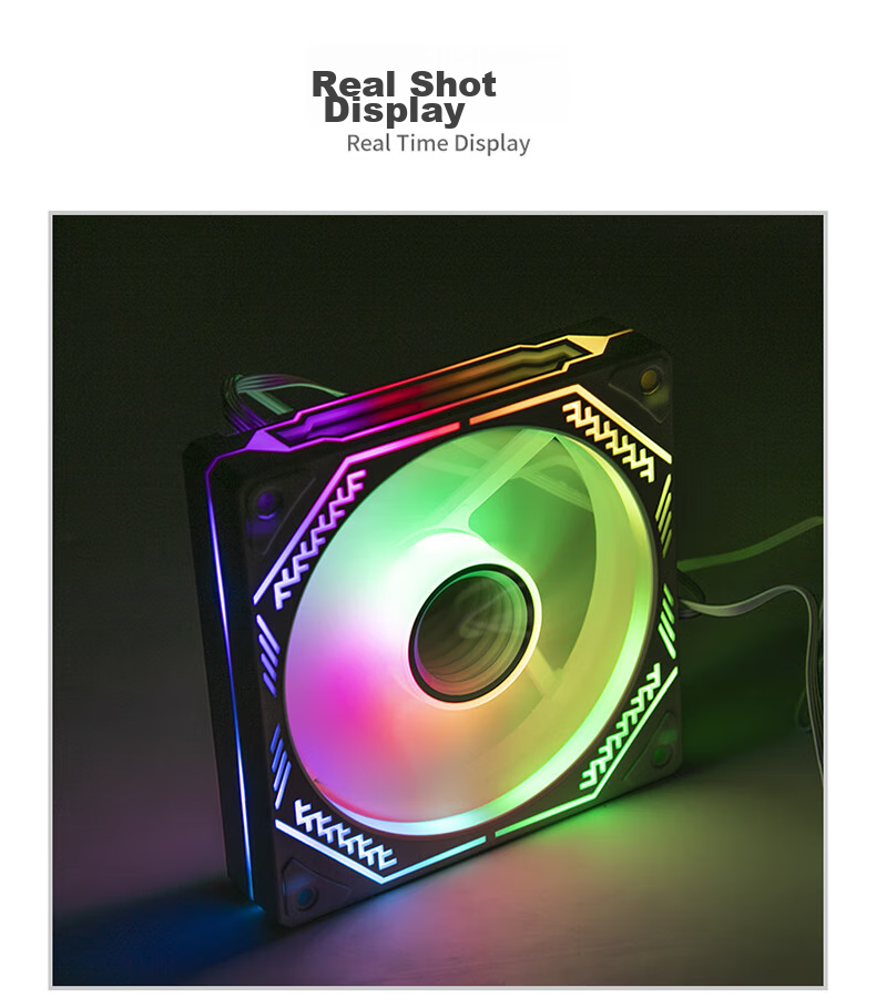 BUBALUS Phantom Mirror, White Straight Blade, ARGB RGB Fan, 12cm Straight Air Outlet Case Fan, 4PIN PWM Intelligent Temperature-Controlled Speed Fan, Light Synchronizatio 9