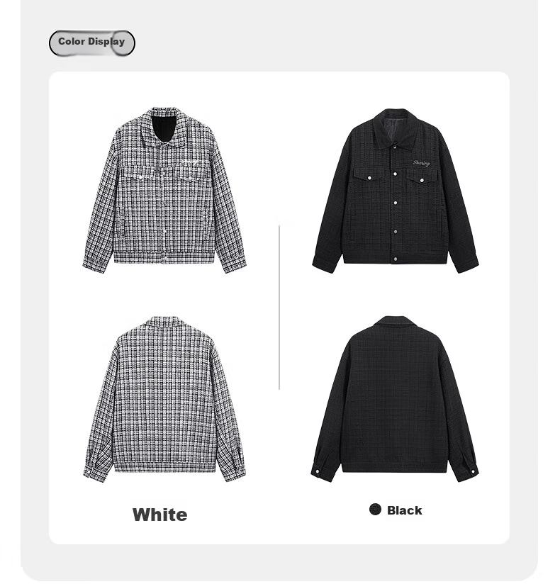 GXG Men's Clothing, Chanel-Style Jacket, Trendy Workwear Jacket, Loose-Fitting Jacket, Spring 2024, White, 170/M 2