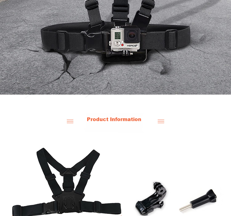 KYOTSU Chest Strap, Compatible with GoPro 13/12/11/10, DJI Pocket 4P/4/3/Action 6/5 Pro And Other Action Cameras, Universal Chest Mount Accessory, Front Fixed Shoulder Strap 2
