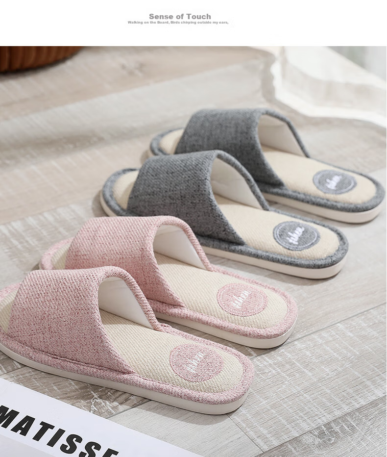 TZLDN Indoor Linen Slippers for Men, Summer 2026 Couple's Home Cotton And Linen Sandals for Men And Wome 14