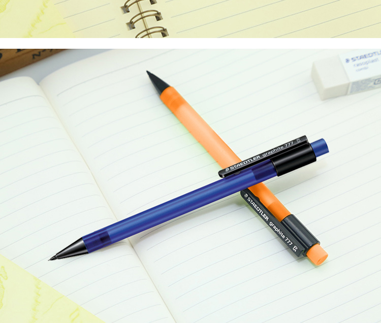STAEDTLER Mechanical Pencil 0.5mm, Low Center of Gravity, Break-Resistant, Matte Barrel, for Students' Exams, Children, Office Use, Back-To Essential - Gray 77705-8 9