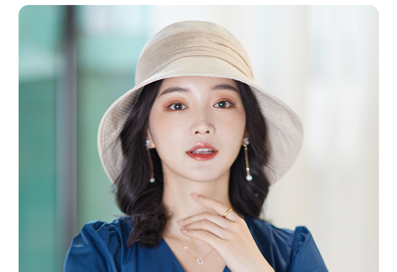 677888 Women's Summer Sun Hat Japanese Style Fisherman Hat Large Brim Sun Protection Cap 25