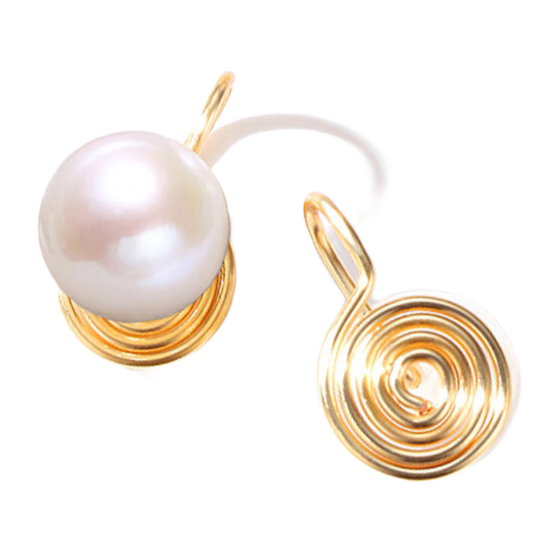 Dairuo Freshwater Pearl Stud Earrings, No-Drill Earrings for Women, Niche Design, Elegant Earrings, Fever Earrings, Gift
