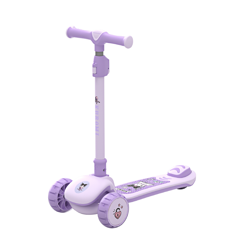 Mesuca Children's Scooter Toy Car, Rocking Car, Pedal Bike, Flashing Lights, Adjustable Height, Kuromi Gift for Kids
