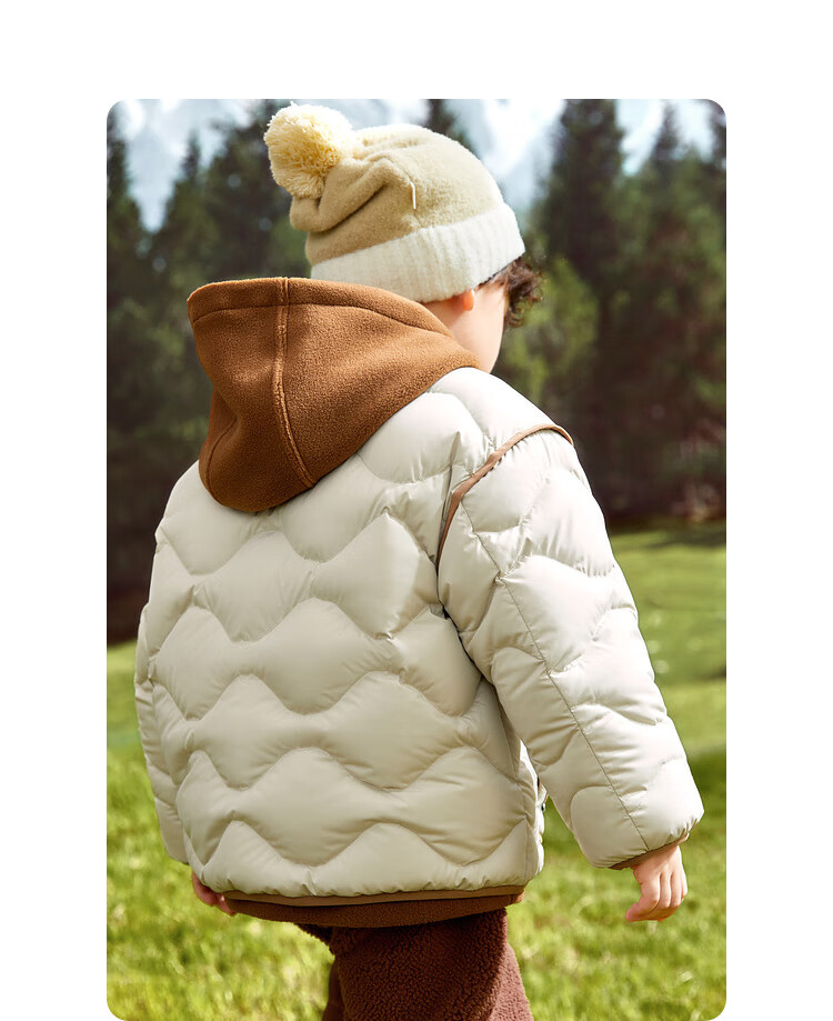 BALABALA Boys' down Jacket, Winter 2023 Children's Light down Fleece Inner Layer, Two-Piece Children's Suit 7