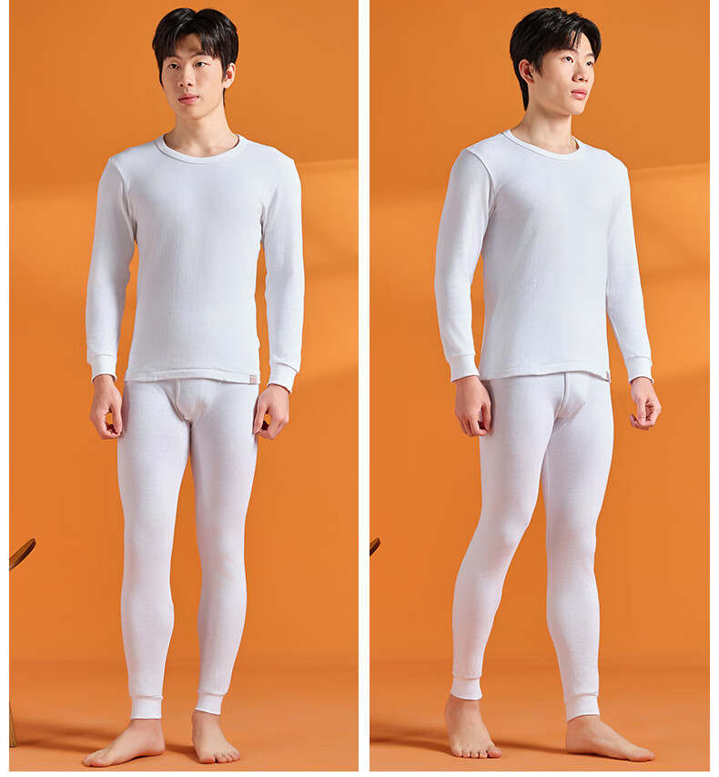 Yiershuang [Class A 100% Pure Cotton] Men's Thermal Underwear Set Antibacterial Youth Autumn Long Johns Full Cotton Sweater 17