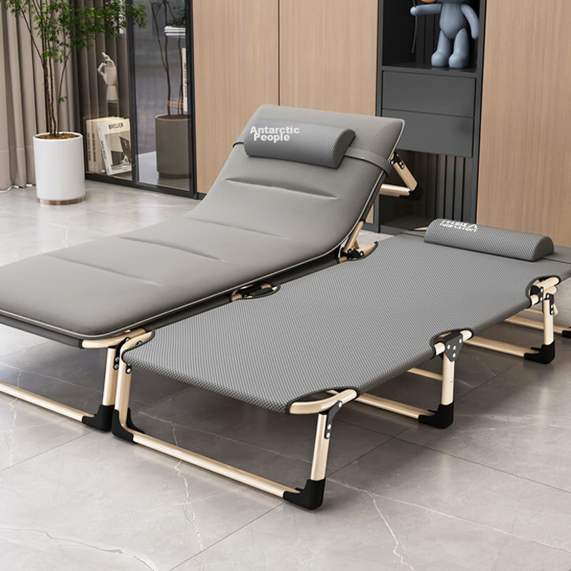 Nanjiren Folding Bed Lounge Chair Single Bed Lounge Chair Office Nap Lounger Siesta Bed Companion Bed Simple Camping Cot 68cm