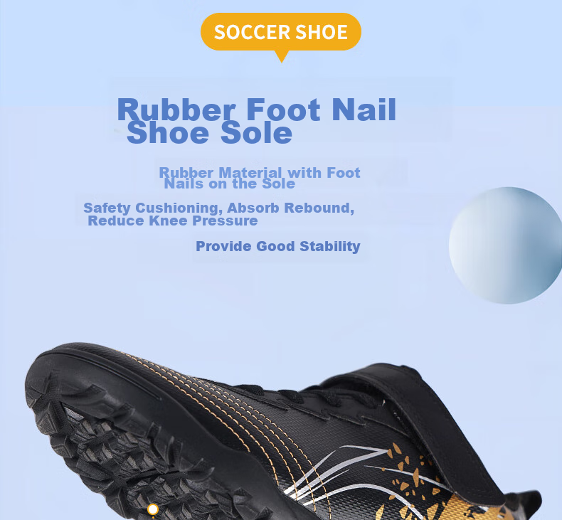 Li-Ning Soccer Shoes for Children And Students, Molded Studs, Ages 6-12, Velcro, Boys' Big Kids Elementary School Students Professional Competition Soccer Shoes, Size 31 7