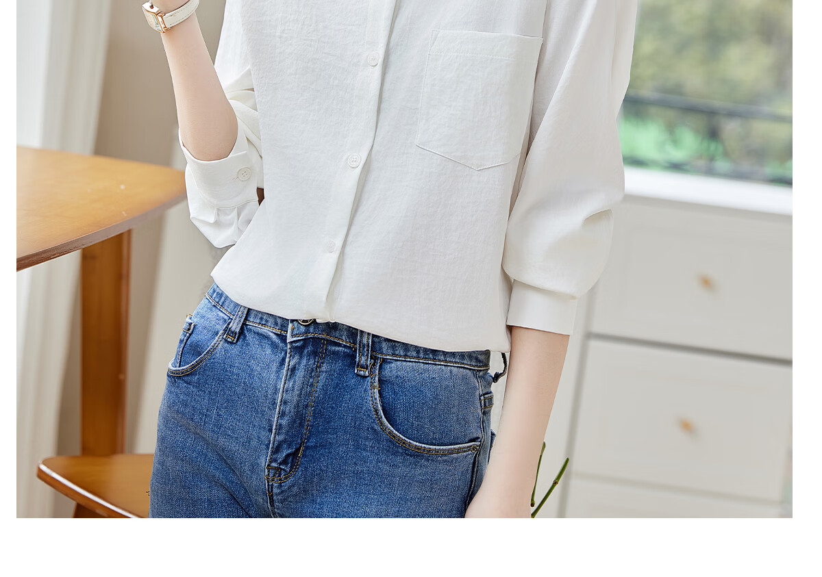 PinCai Women's Long Sleeve Shirt Autumn Winter Thickened Office Wear Versatile Blouse P144C6003 35