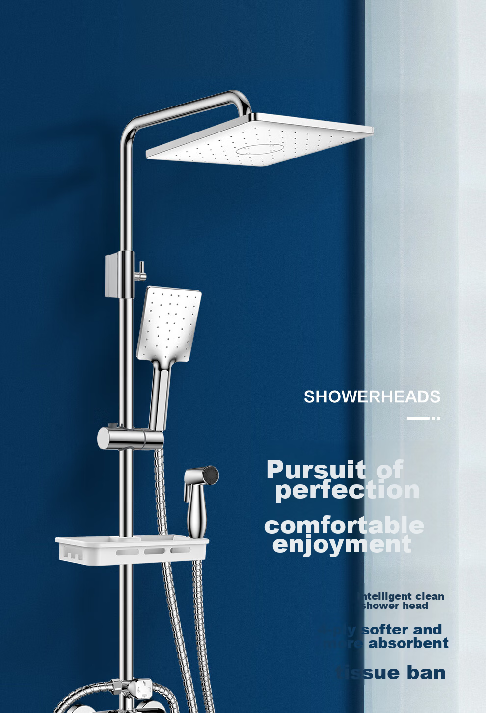 MICOE Shower Set with High-Quality Brass Faucet, Pressure-Increasing Shower Head, Four-Function Shower Kit M-A04094 2