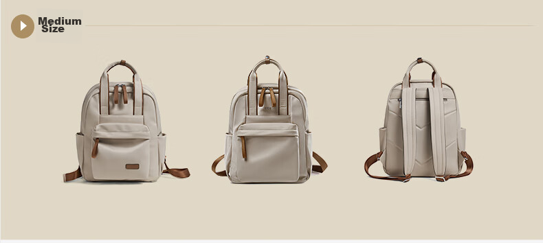 Laifu 14-Inch Laptop Bag, Women's Commuter Backpack, Large Capacity Schoolbag, Travel Backpack 28