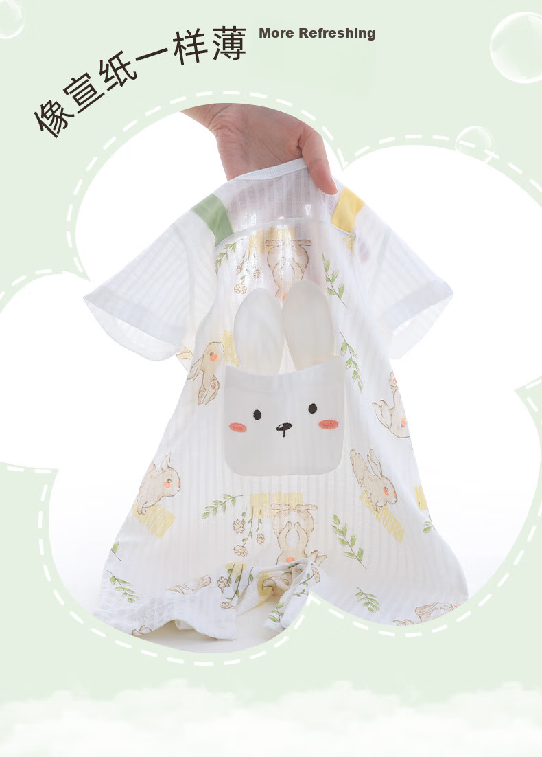 Youqi Summer Baby Clothes Thin Short Sleeve Romper Half Sleeve Bodysuit Cotton for Girls 3 to 6 Months Old 4