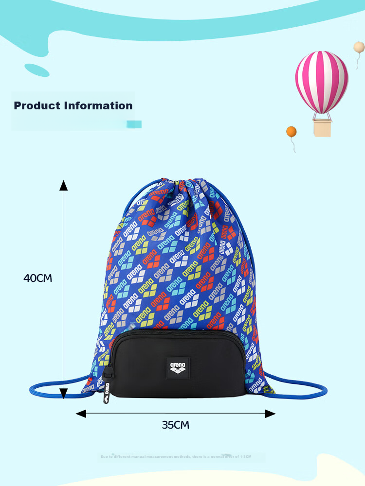 Arena Waterproof Swim Bag with Dry And Wet Separation, Fashionable Multi-Compartment Storage, Portable Large Capacity Drawstring Backpack 7