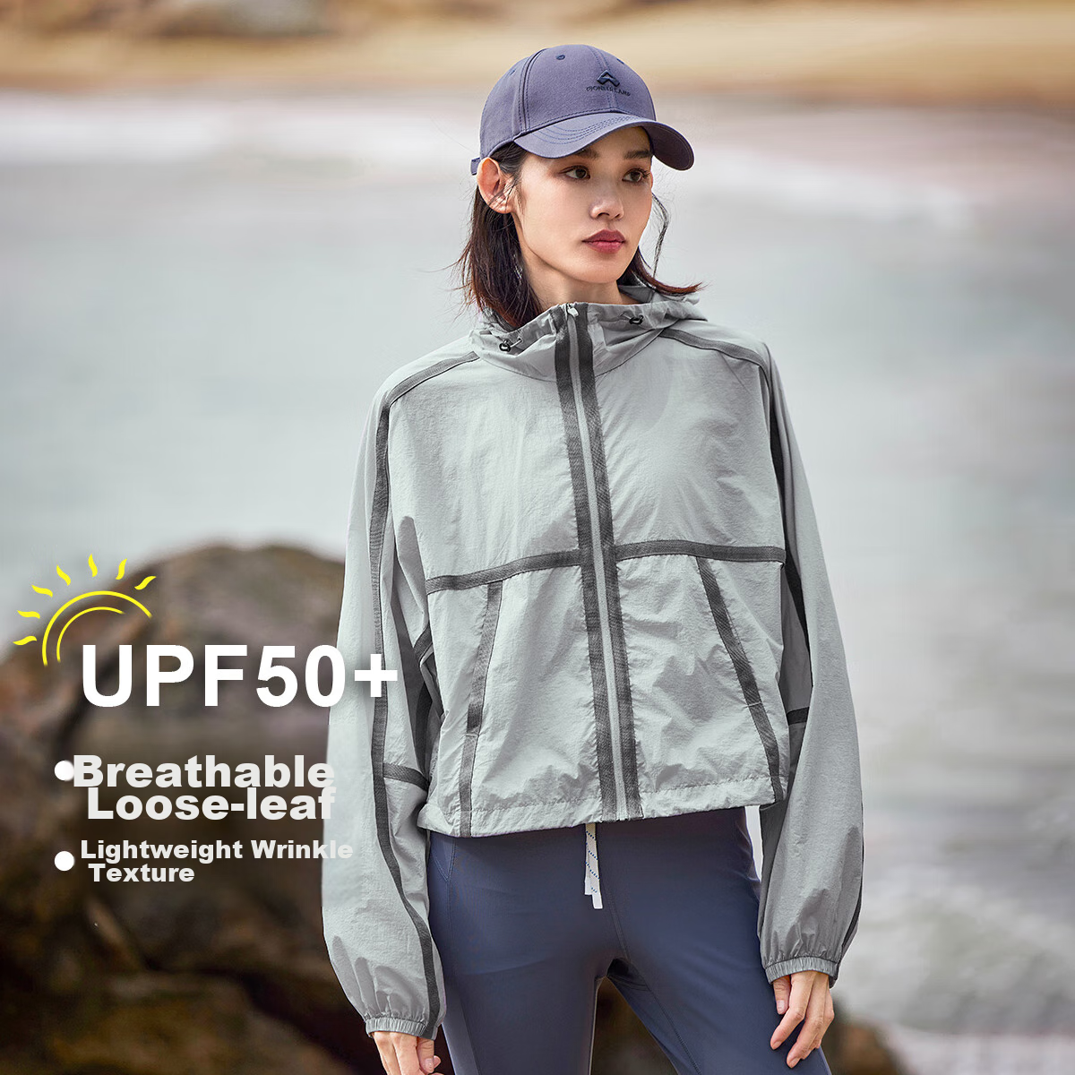 Pioneer Camp Butterfly Breathable Sun Protection Clothing for Women, Summer Outdoor New Style UPF50+ Sun Protection Garment, UV-Resistant Lightweight Jacket
