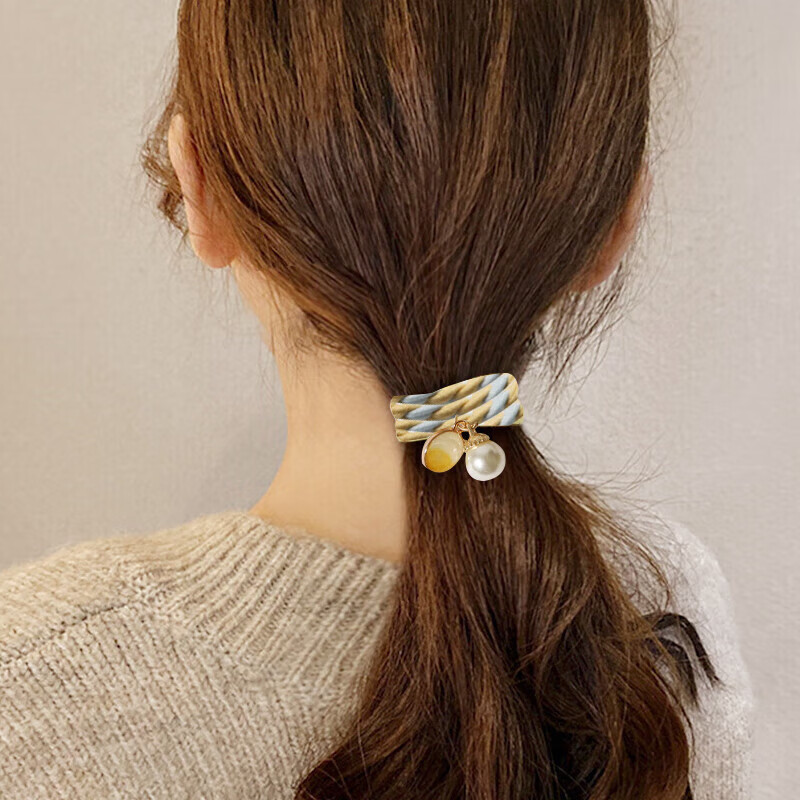 Gunai Weekly Hair Tie Hair Accessory Elastic Hair Band Hair Rope Hair Ornament Practical New Year Gift for Girls 7