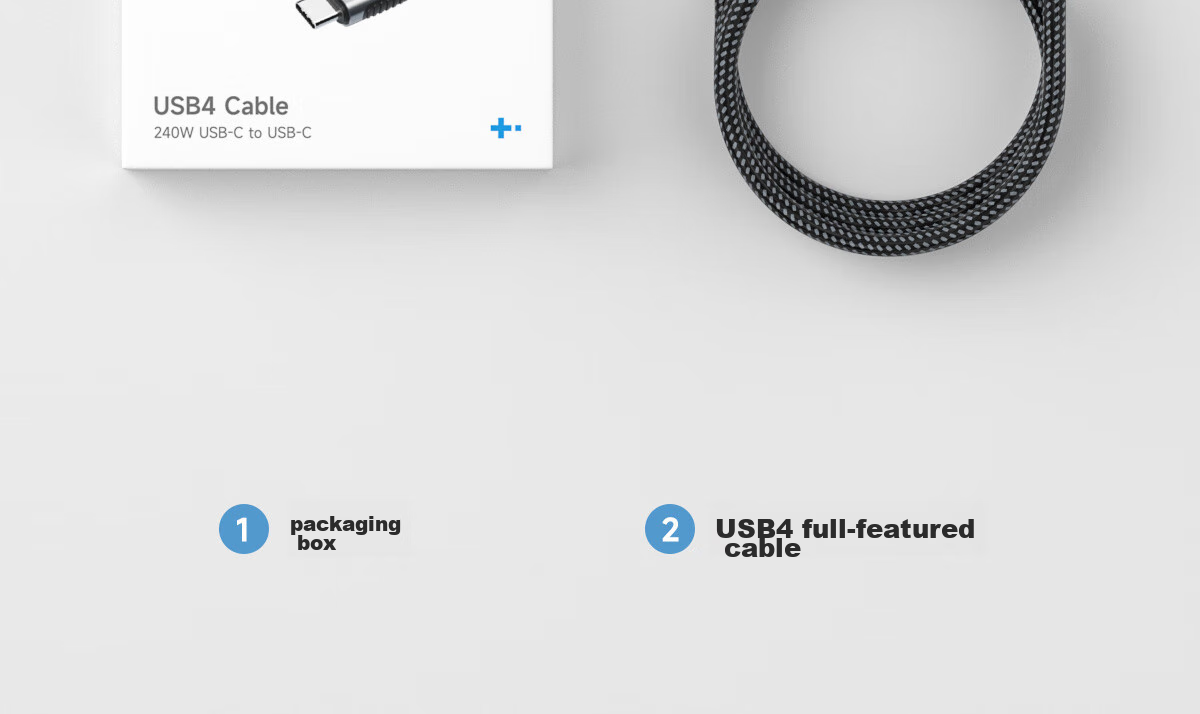 Hagibis USB4 Data Cable, Fully Compatible with Thunderbolt 4 Video Cable, Dual-Head Type-C Fast Charging PD240W Charging Cable, 40Gbps, Suitable for IPhone 17, Mobile Phones And Laptops 32