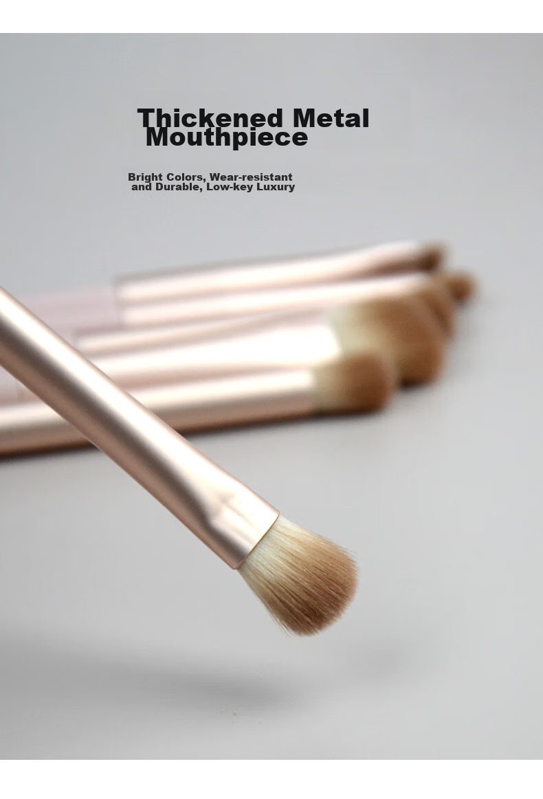 Dongyiyanxuan New Year Gift Set of 5 Wool Eyeshadow Brushes for Eye Details, Blending, Under-Eye Bags, And Concealing 8