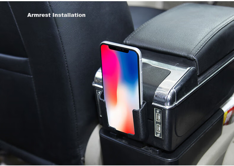 Dijialun Adjustable Width Car Phone Holder, Movie And TV Entertainment Navigation Car Phone Mount, Center Console Seat Backrest Armrest Box Car Door Phone Stand 11