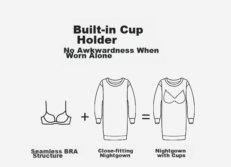 MiiOW [Anti-Mite Antibacterial Pure Cotton] Women's Nightgown with Chest Pads, Floral Print Cardigan, Plus Size Loungewear, Apricot Color, XL 4