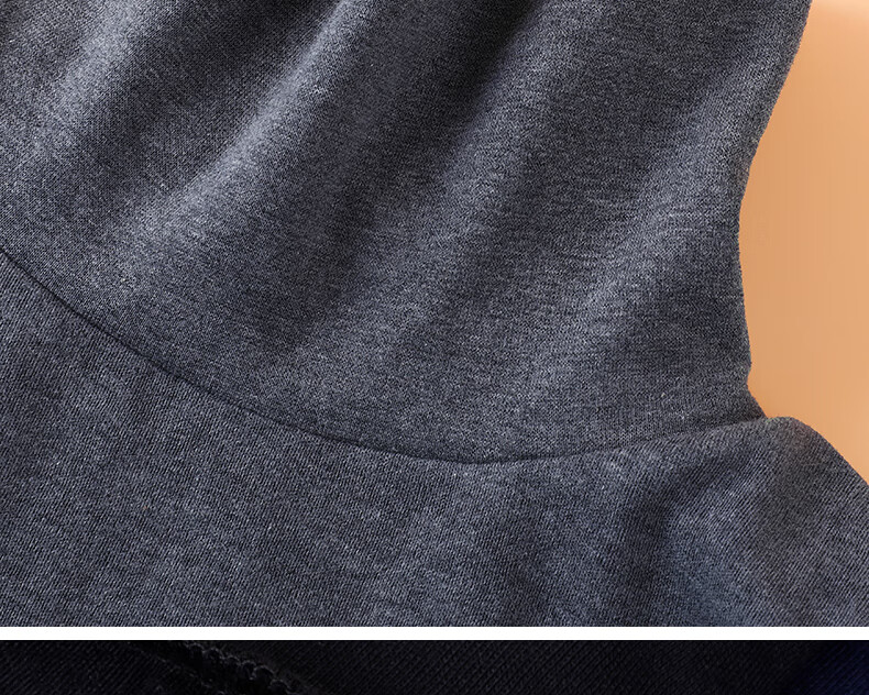Seven Wolves 100% Cotton High Neck Autumn Winter Men's Thermal Shirt Windproof Neck Protection Pure Cotton Base Layer 13