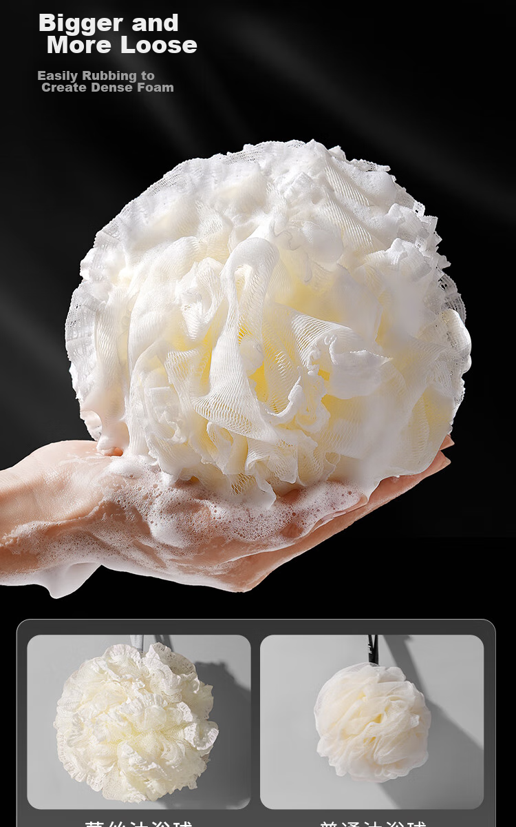 Creative Art Bath Sponge, Shower Loofah, Bathing Tool, Men's Exfoliating Washcloth, Large Bath Ball, Flexible Elastic Ball, Bath Flower, 1 Piece 5