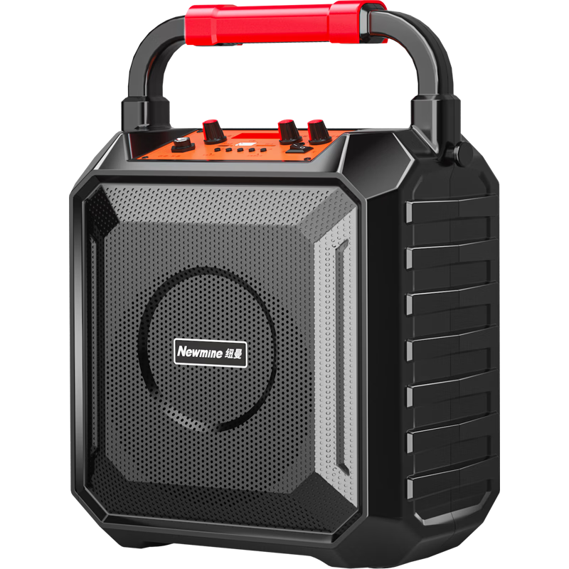 Newmine K220 Wireless Bluetooth Speaker, Square Dance Sound System, Outdoor High-Volume Portable Subwoofer, Home Karaoke Music Player, Street Vending Payment Loudspeaker, Single Microphone Versio