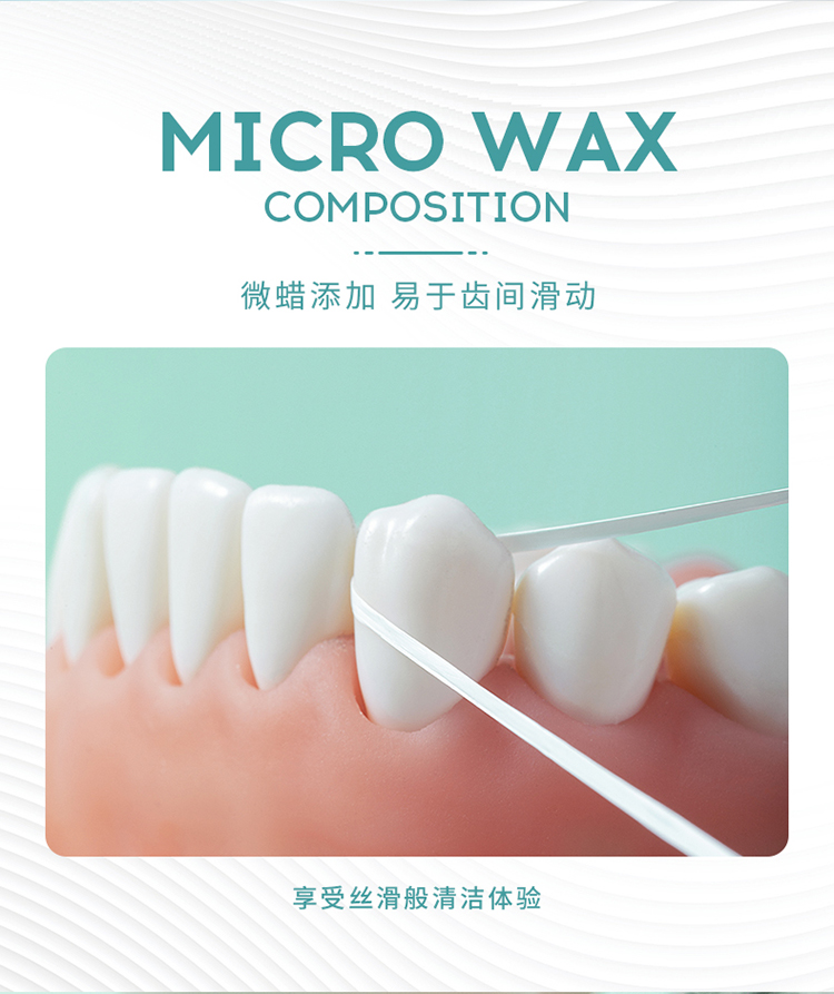 Meyarn Micro-Wax Dental Floss Roll 50m, Orthodontic Floss Roll, Ultra-Thin Portable Flat Dental Picks, Cleans Between Teeth, Gentle on Gums, Portable 6