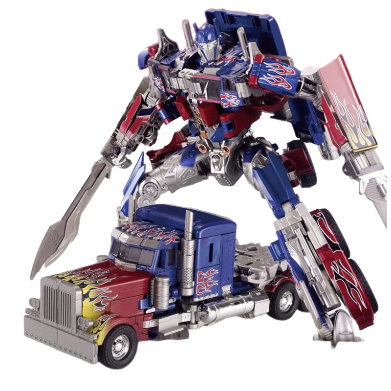 Miaobeile Children's Transforming Toy, Boys' Action Figure, Bumblebee Optimus Prime Car Model, Birthday Gift Box for Boys