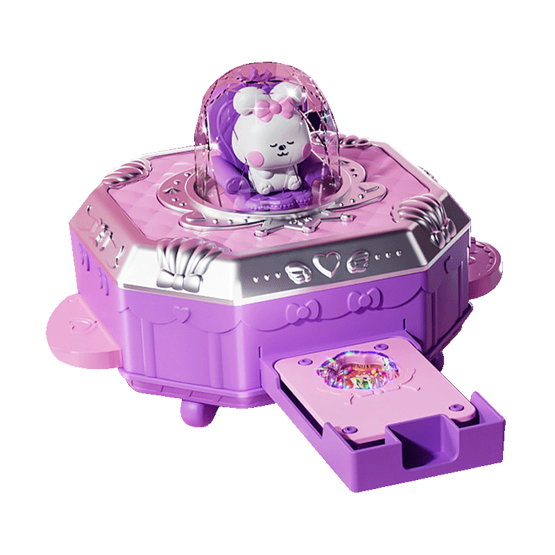 Cawndilla Families Children's Sticker Guka Machine DIY Handmade Bracelet Beading Pretend Play Toy, Birthday Gift for Boys And Girls