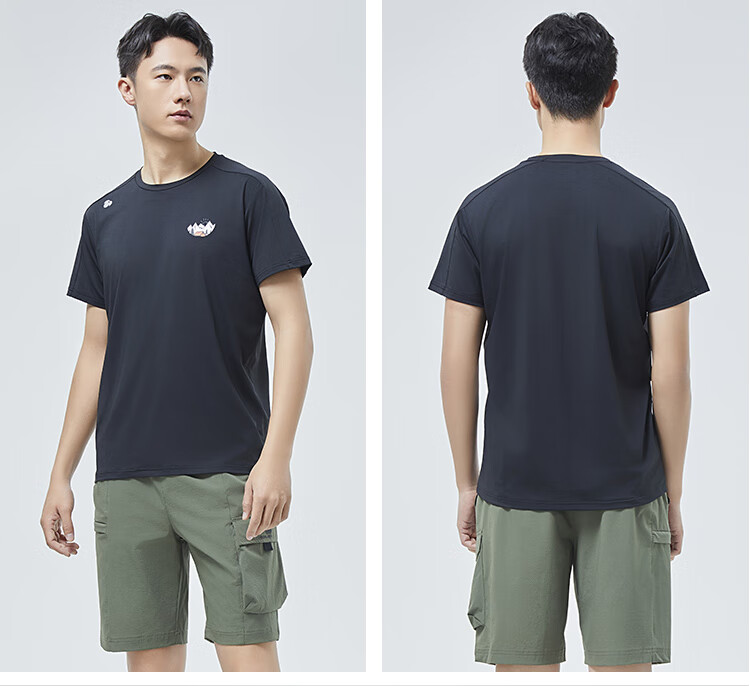 SCALER Ice Rainbow Quick-Dry T-Shirt for Men And Women, Spring/summer New Arrival, Sports Running Breathable Round Neck Outdoor Short Sleeve F4115567 25
