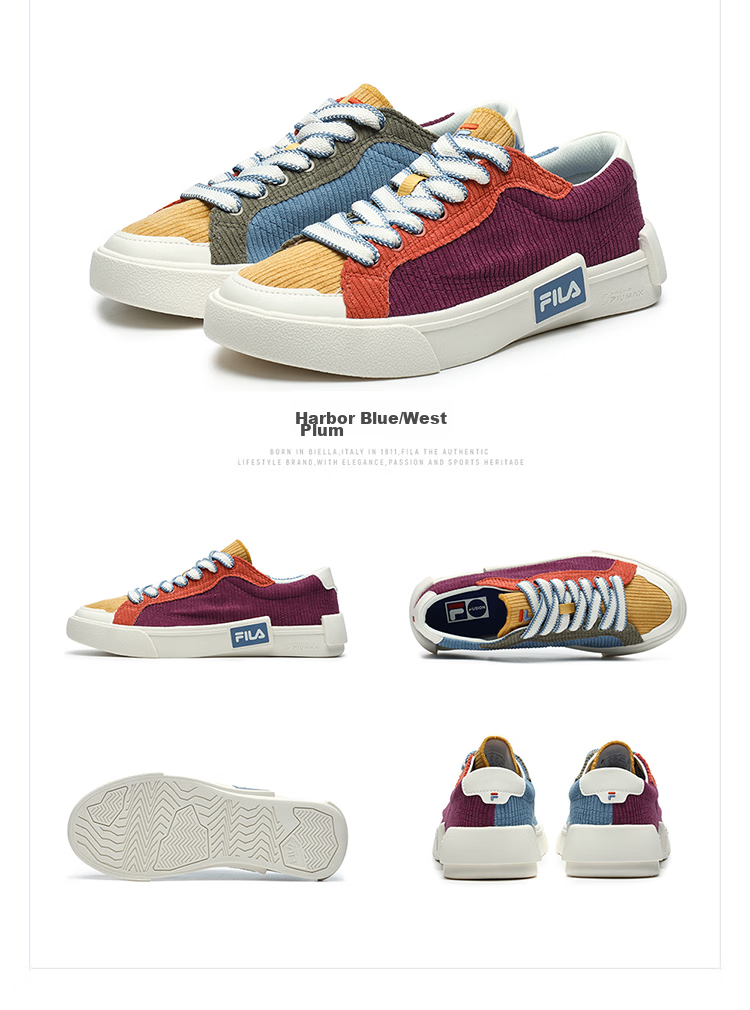 FILA Fila Trendy POP Canvas Shoes Men's Fashion Casual Low-top Sneakers 15