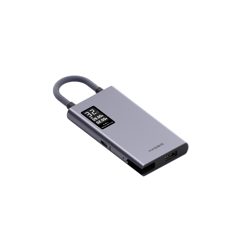Hagibis Digital Display Expansion Dock with Screen, USB-C Converter, Ethernet Adapter, Type-C to HDMI Adapter for Apple Computers Mac, Thunderbolt 4 Adapter