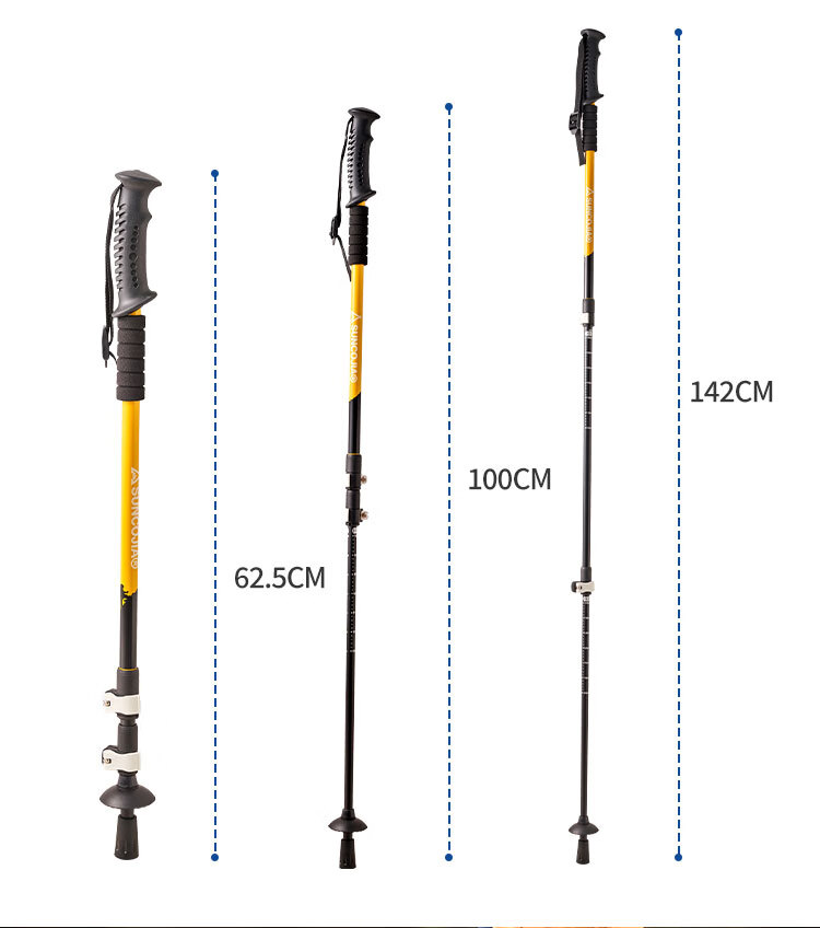 Suncojia Outdoor Hiking Pole, Telescopic Aluminum Alloy Walking Stick, Non-Folding Ultra-Light Climbing Trekking Pole, Self-Defense Cane 10