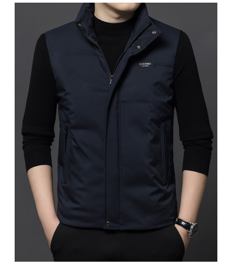 Edenbo Winter Down Vest Sleeveless Jacket Warm Waistcoat Black 170/88A (L) 6