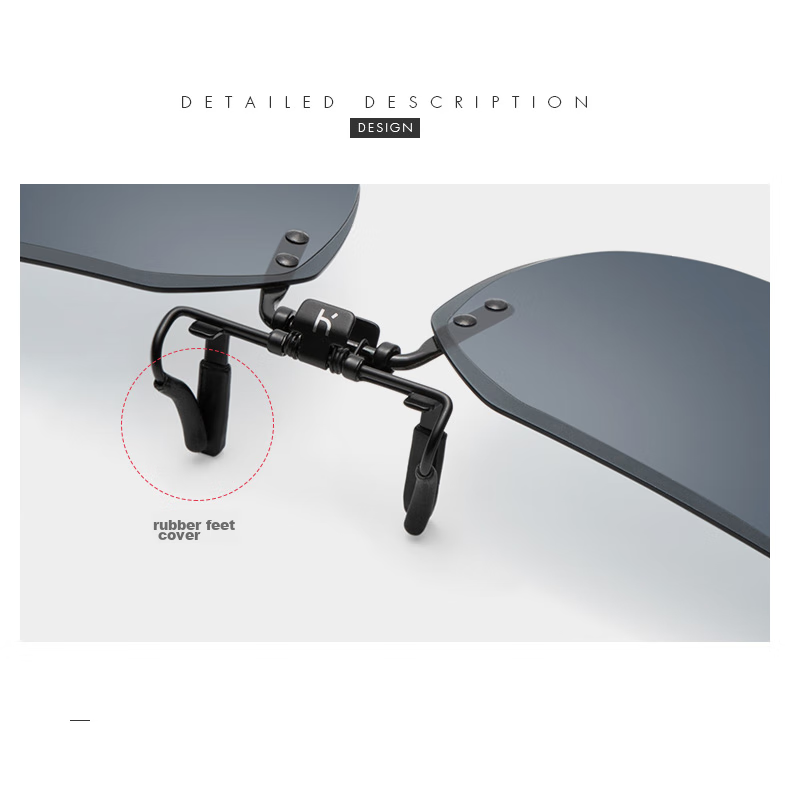 HELEN KELLER Sunglasses Clip, Geometric Large Frame Glasses Clip, Driving-Specific Myopia Sunglasses Clip HP823C5 5