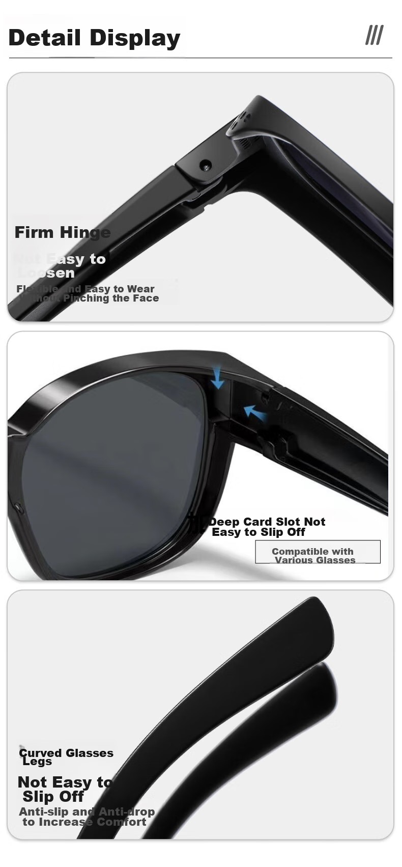 HB Sand Black Frame Night Vision Polarized Goggles, Anti-Glare for Driving at Night, Can Be Fitted with Prescription Glasses, Sunglasses 12