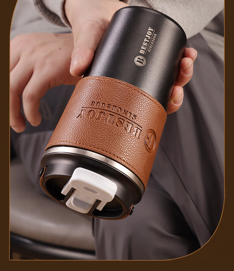 FUGURNG BESTJOY Insulated Mug Coffee Cup for Men And Women with Ceramic Inner Liner Portable Cup with Straw for Students, Pink 520ml 4