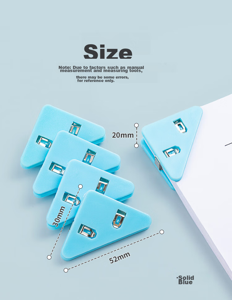 TIANSE 5 Transparent Clips, Ins Style File Folder, Acrylic Planner Clip, Long Tail Clip, Student Office Exam Paper Clip, Triangle Clip, TS-5819 (Without Sticker) 5