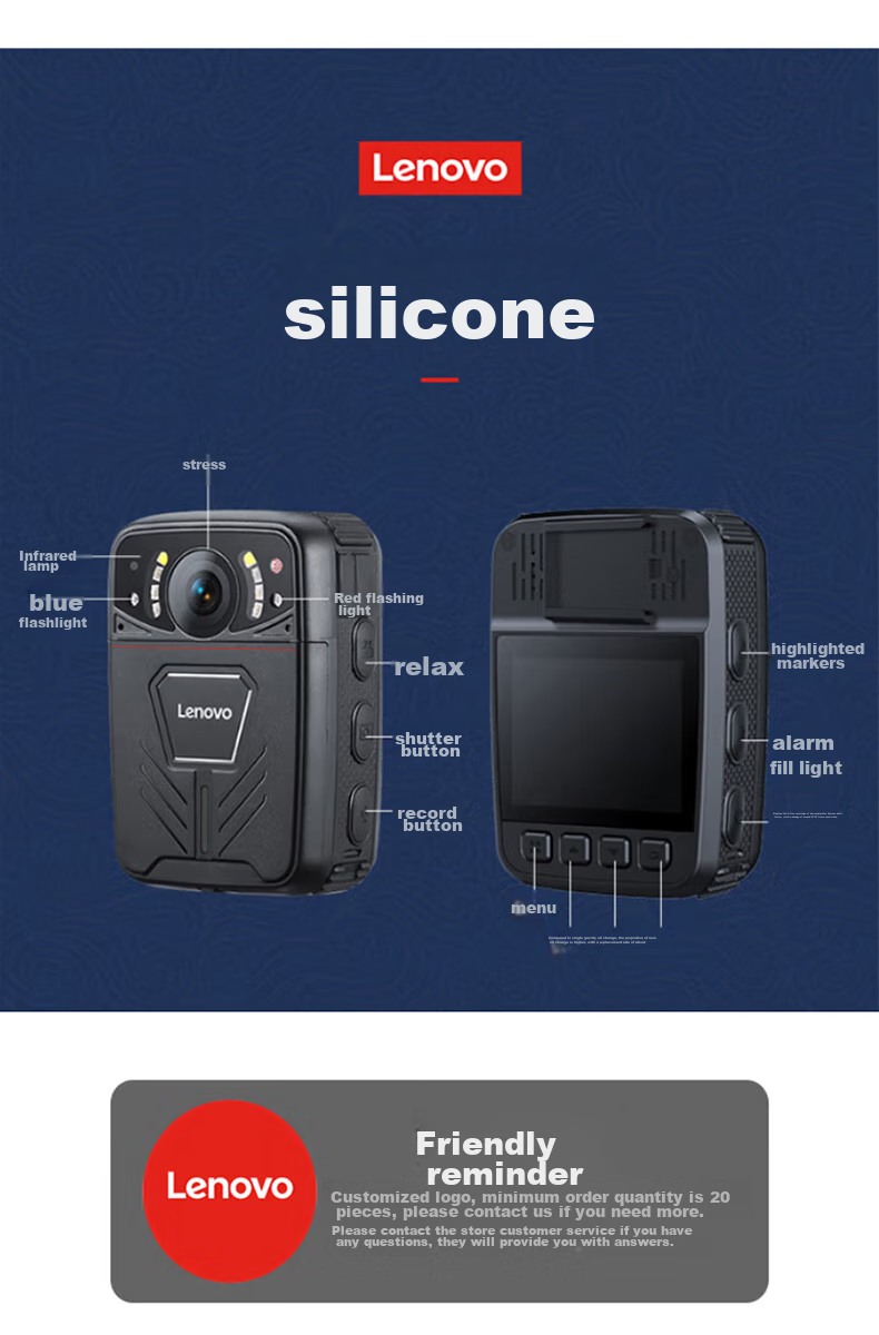 Lenovo DSJ-1Z 58MP Ultra HD Infrared Night Vision Law Enforcement Body Camera with 64GB Storage 14