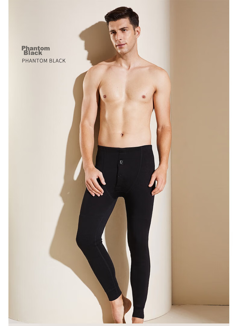 Bejirog Thermal Knee Pads for Men, Warm Pants with Fleece Lining, Thickened, Suitable for -30°C in Northeast China, Cold-Proof Base Layer Cotton Pants 29