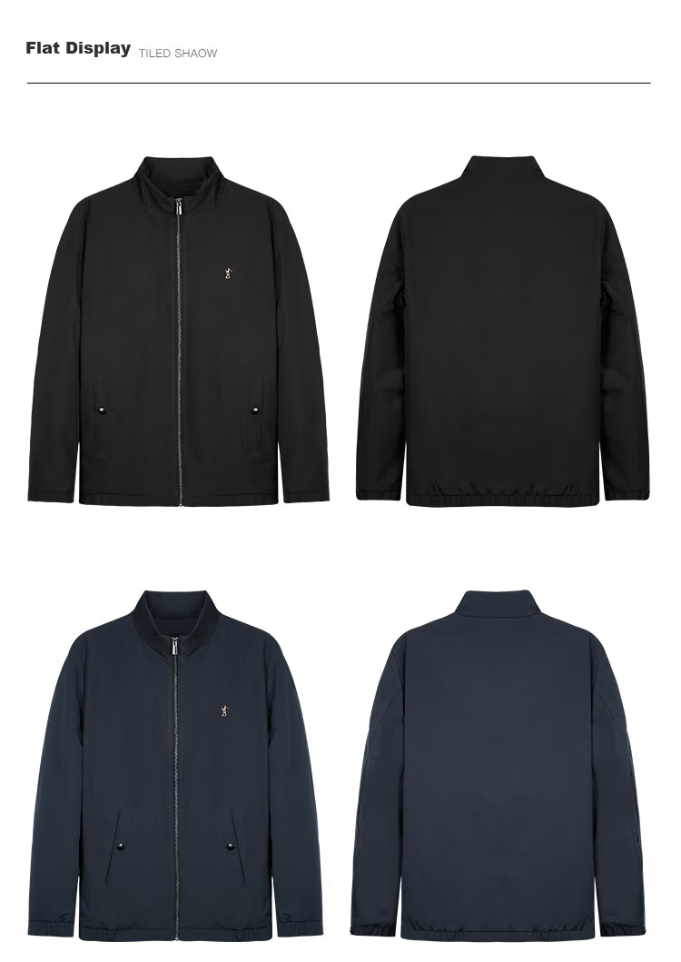 TRIES Men's Padded Jacket, Autumn And Winter Warm Embroidered Coat, Thick Windproof Stand-Collar Cotton Outerwear for Me 12