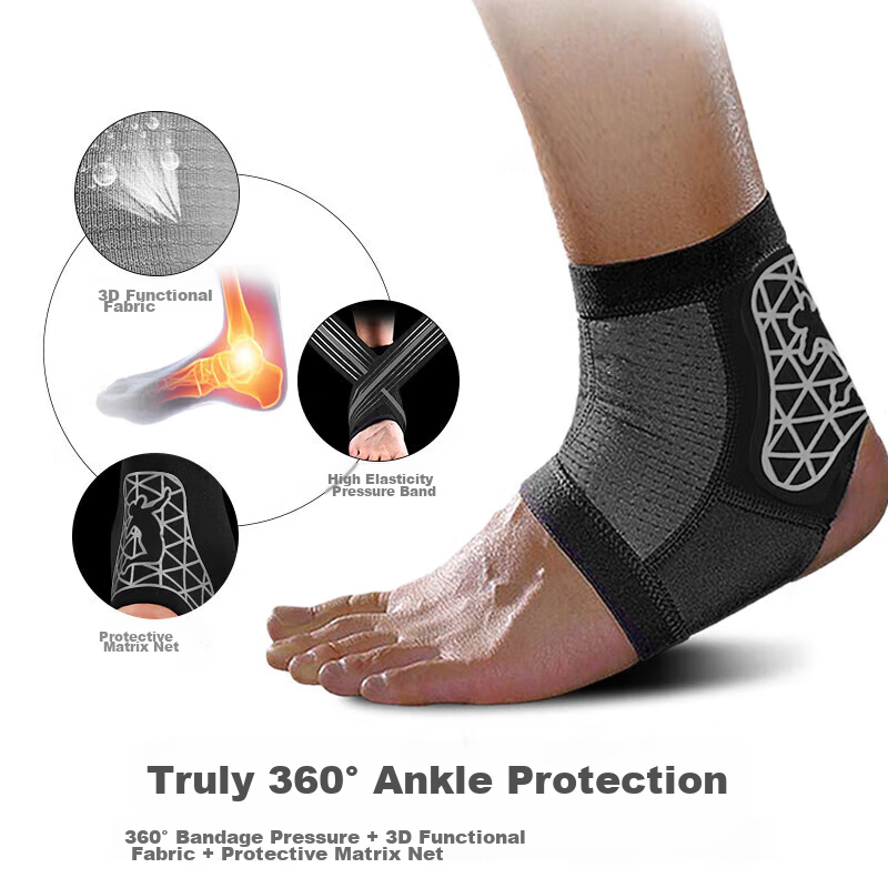 Bestray Ankle Support Brace for Sports, Sprain Prevention, Post-Injury Stabilization, Basketball, Soccer, Running, And Sprains