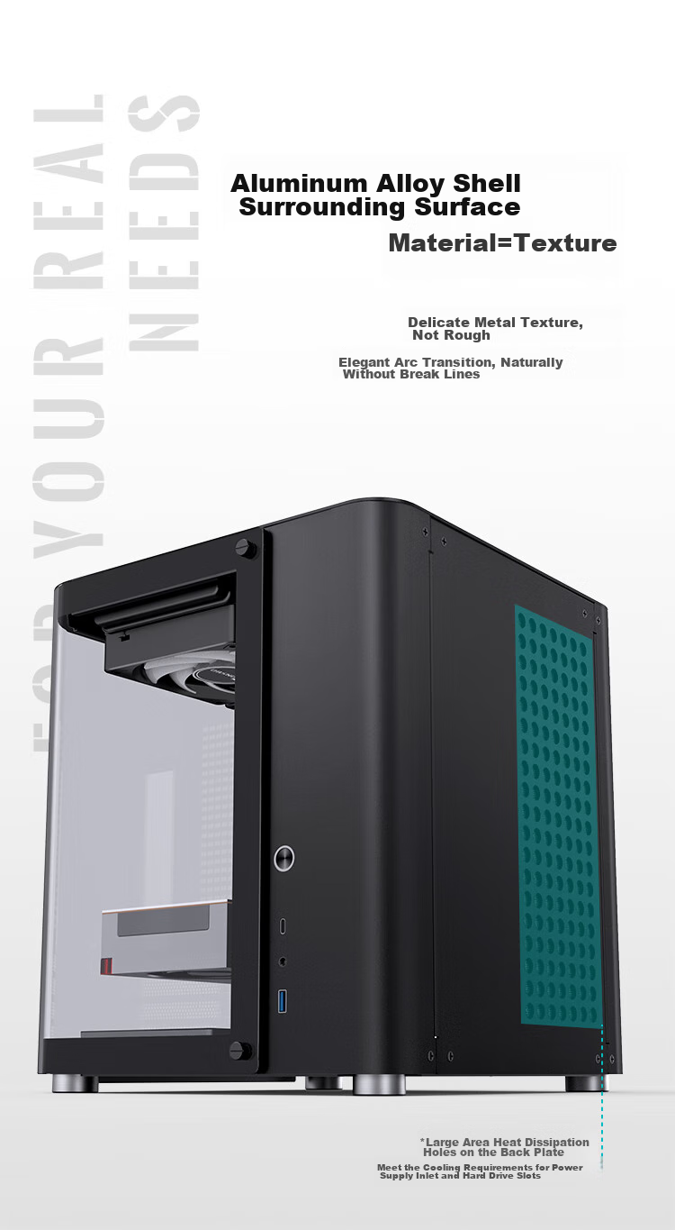 JONSBO TK-2 White, Curved Panoramic ATX Case (Aluminum Alloy Shell, Dual 360mm Radiator Support, ATX Power Supply, 9 Fan Positions, Type-C Gen2) 3