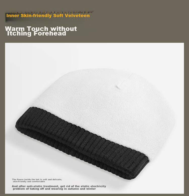 Beneunder Winter Hat for Men And Women, Knitted Beanie, Cold-Proof Warm Cap, Face-Slimming Woolen Hat, New Year Gift, Black 6